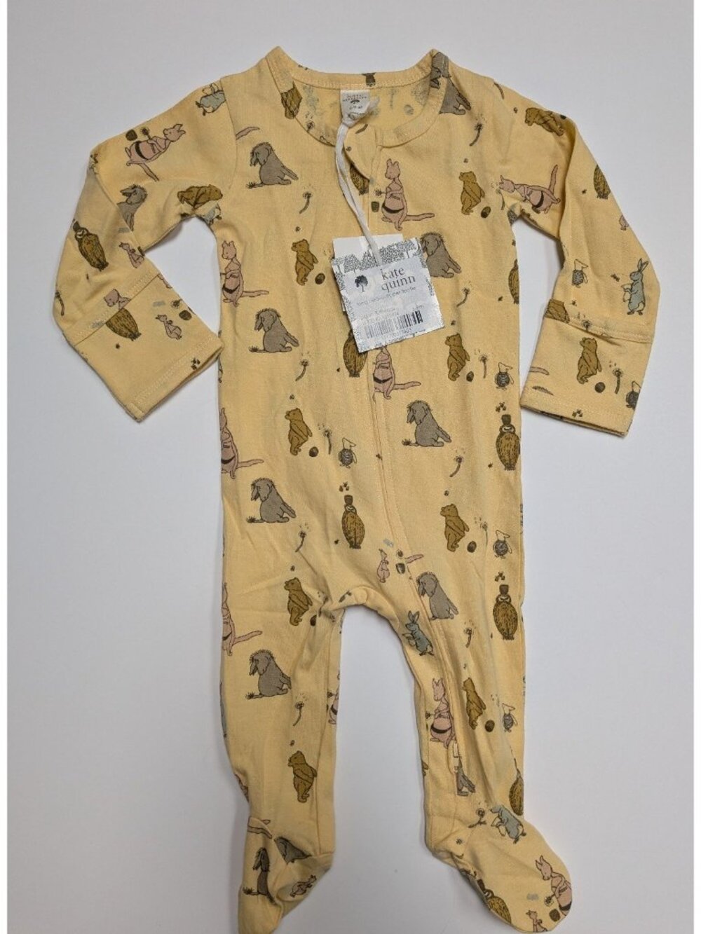 Kate Quinn Organic Cotton Winnie the Pooh & Friends Zipper Footie Zippy 6-9